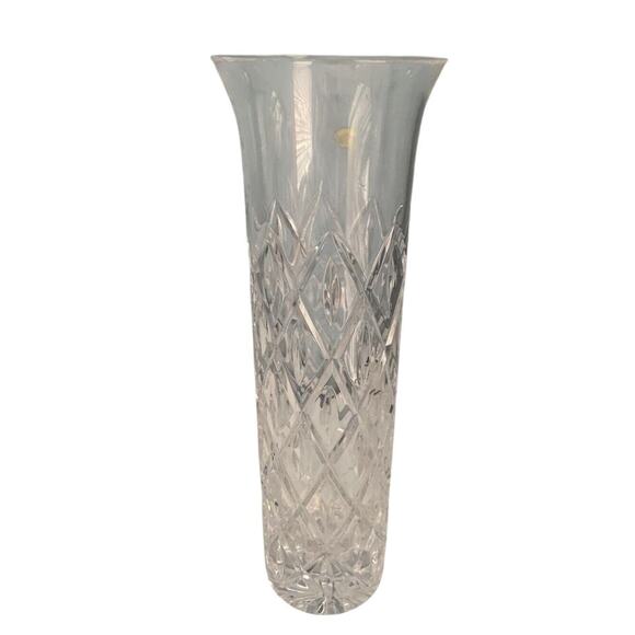 Atlantis Crystal Vase 10.5" Tall ATL14 Collection Vintage MCM Tube Flowers Shiny - Picture 14 of 16